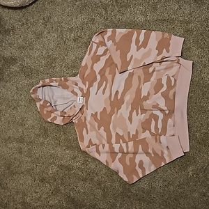 Womens Cropped Victoria Secret PINK Hooded Sweatshirt